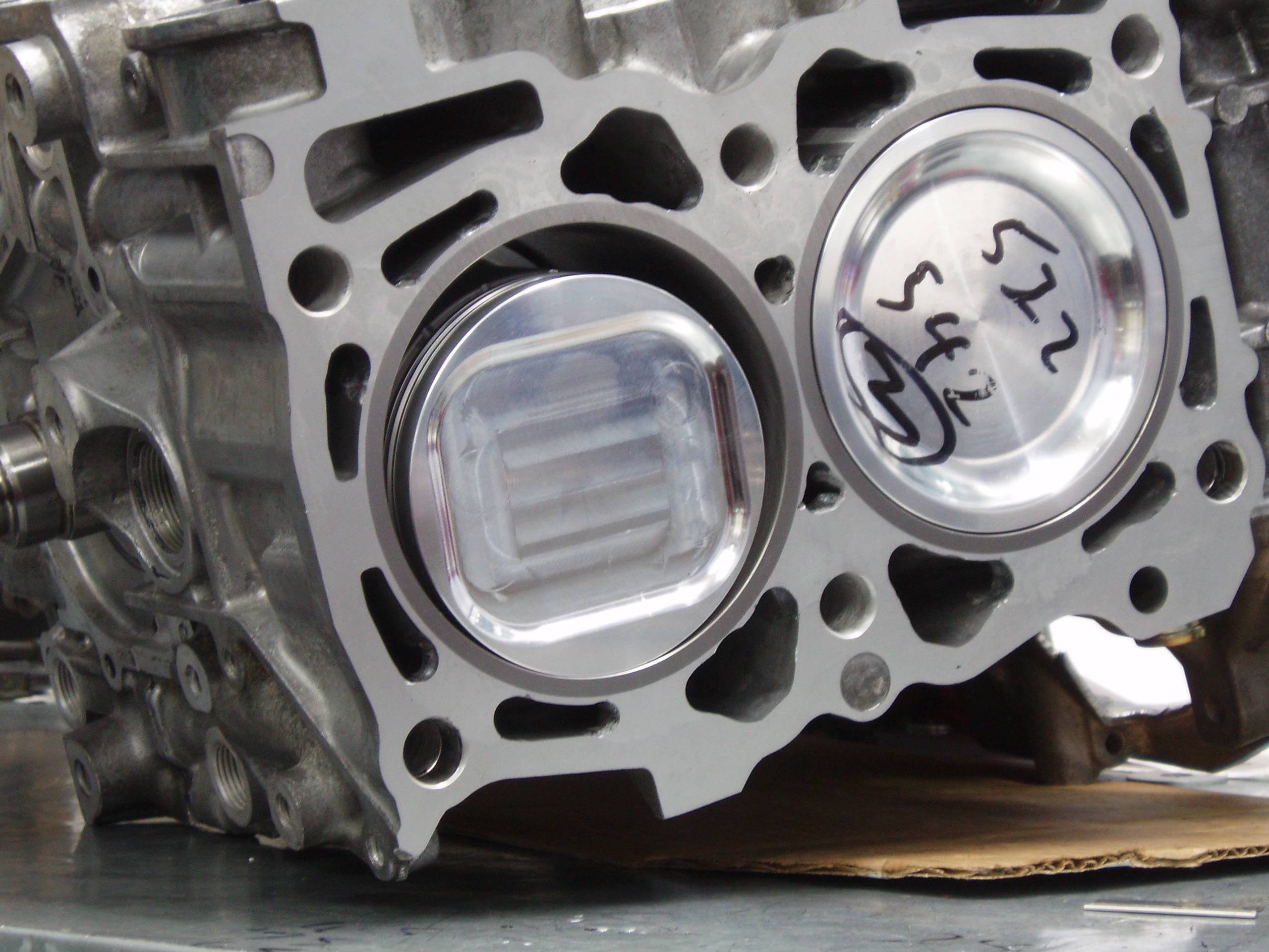 2 litre piston in 2.8 litre sleeved block